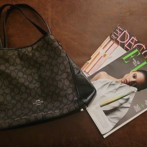 COACH EDDIE Signature Jacquard Shoulder Bag